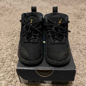 Toddlers Air Jordan 12 Black Taxi